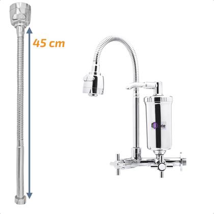 Imagem de Torneira Com Filtro Cozinha Parede Gourmet Abs 1/4 de Volta