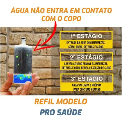 Imagem de Torneira Com Filtro Cozinha Parede Gourmet Emborrachada Abs