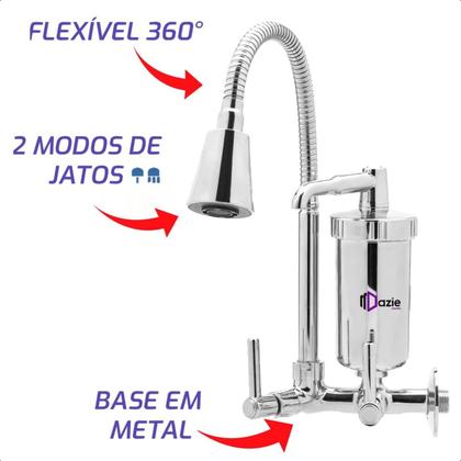 Imagem de Torneira Com Filtro Gourmet Parede Cone 1/4 de volta