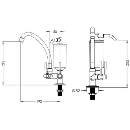 Imagem de Torneira com Filtro para Cozinha ABS Stilo 1/4 de Volta C31 Cromada de Mesa - VTF701CWB - ESTEVES