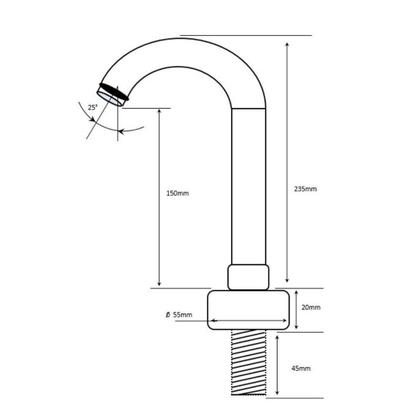 Imagem de Torneira Com Sensor Proximidade Lavatório Mesa Automática