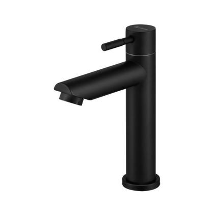 Imagem de Torneira Cozinha Banheiro Lavabo Lavatório Bancada Pia Moderna Preto Fosco Água Fria Cuba Média