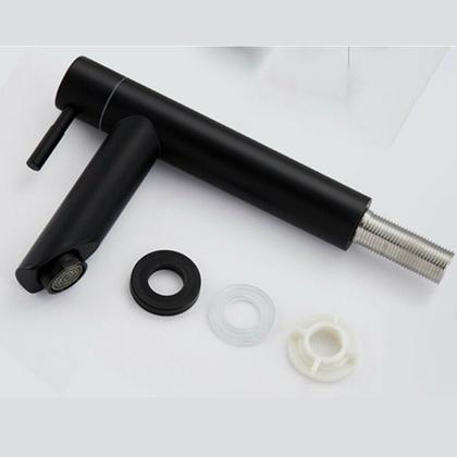 Imagem de Torneira Cozinha Banheiro Lavabo Lavatório Bancada Pia Moderna Preto Fosco Água Fria Cuba Média