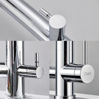 Imagem de Torneira Cozinha com Filtro Bancada Monocomando Gourmet Saída Dupla