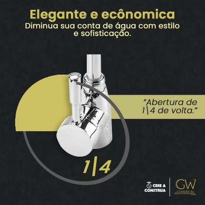 Imagem de Torneira Cozinha Com Filtro Gourmet Parede Articulada Inox Cromada GW