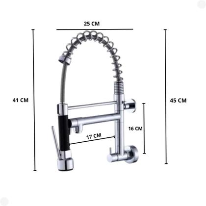 Imagem de Torneira cozinha gourmet de parede momocomando cromado vip