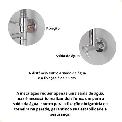 Imagem de Torneira cozinha gourmet de parede momocomando cromado vip