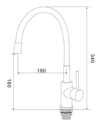 Imagem de Torneira Cozinha Gourmet Flexível Monocomando Mesa Pret ME07 Doan
