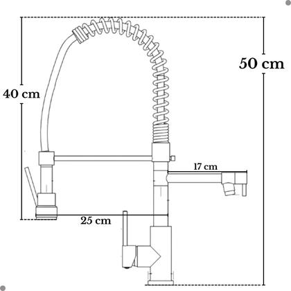 Imagem de Torneira cozinha gourmet misturador monocomando flexível preto fosco black bancada vip