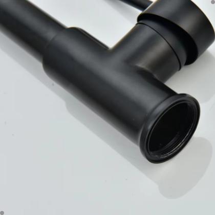 Imagem de Torneira cozinha gourmet misturador monocomando flexível preto fosco black bancada vip