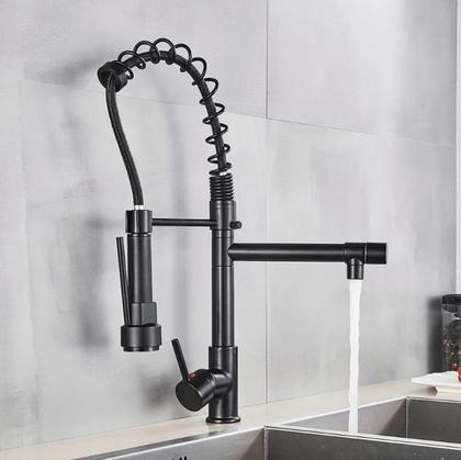 Imagem de Torneira Cozinha Gourmet Misturador Monocomando Preta 2287