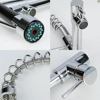 Imagem de Torneira cozinha gourmet misturador monocomando vip spray metal cromada