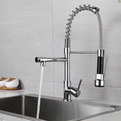 Imagem de Torneira cozinha gourmet misturador monocomando vip spray metal cromada