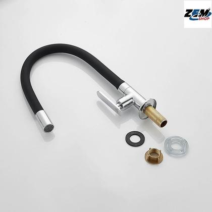 Imagem de Torneira Cozinha Mesa/bancada/cuba Gourmet Silicone Black Acabamento Brilhante Cor Preto