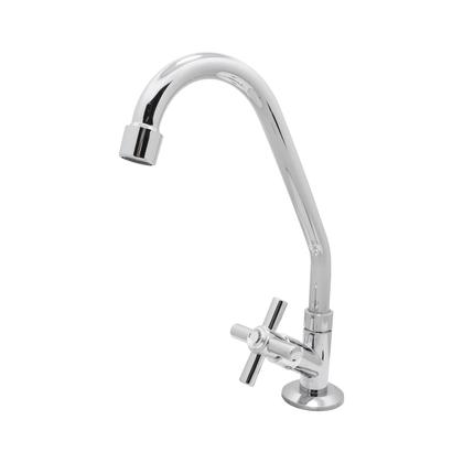 Imagem de Torneira Cozinha Mesa Pia Bancada Tubo Bica Móvel Metal Cromado Luxo