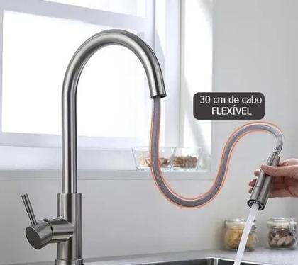 Imagem de Torneira Cozinha Monocomando C/ Sensor Misturador Extensível