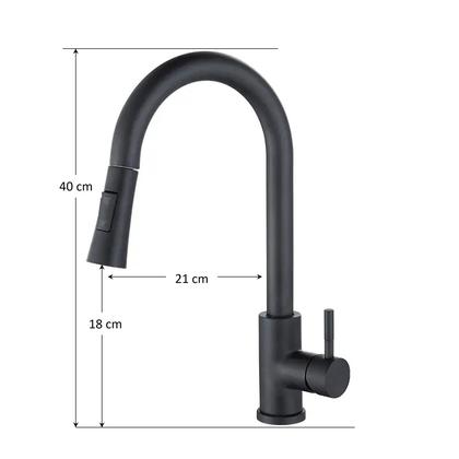 Imagem de Torneira Cozinha Monocomando Gourmet Ducha Extensível Preta