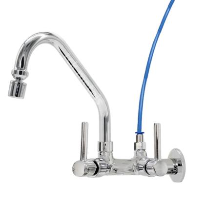 Imagem de Torneira Cozinha Parede Bica Movel Com Arejador Articulado com Saida para Filtro ou Purificador Parede Abs 6,4 mm