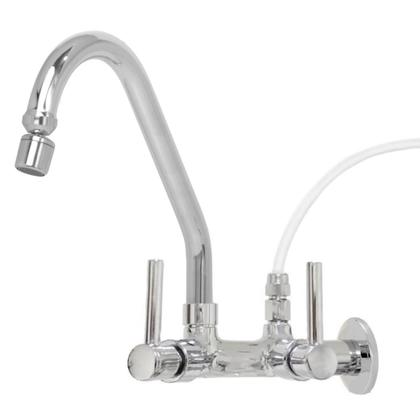 Imagem de Torneira Cozinha Parede Saída Adaptador Filtro Purificador 1/4 Metal