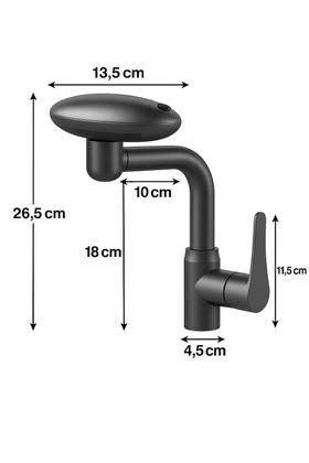 Imagem de Torneira De Banheiro Monocomando Pia Lavatório Aço Inox Anticorrosão Rotação 360 4 Modos Cascata Com Kit Instalação