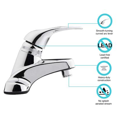 Imagem de Torneira de banheiro RV Dura Faucet DF-PL100-CP de alavanca única