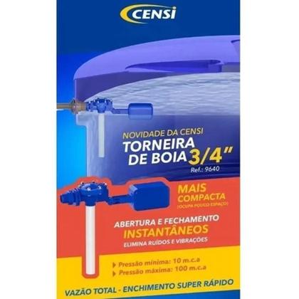 Imagem de Torneira de Boia Compacta 3/4 Alta Vazão Ref. 9640