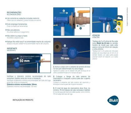 Imagem de Torneira de Boia para Caixas D'Água 1/2",3/4" Blukit