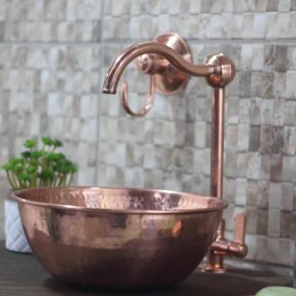 Imagem de Torneira de Cobre Rustica Lavatório Banheiro e Cozinha