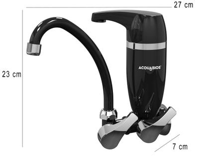 Imagem de Torneira de Cozinha Com Filtro Bica Móvel de Parede Um Quarto de Volta Premium Acquabios