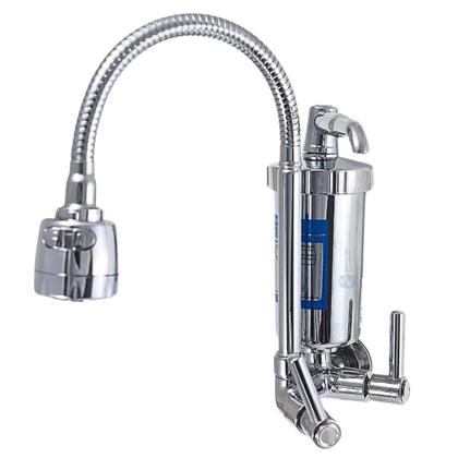 Imagem de Torneira de Cozinha com Filtro Parede Metal Tubo Gourmet Flexível 02 Jatos 1/4v.