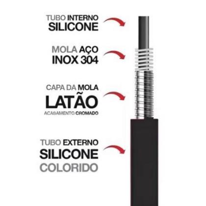 Imagem de Torneira De Cozinha Metal De Parede Com Filtro e Cano Flexível Preto 2 Jatos Veneza