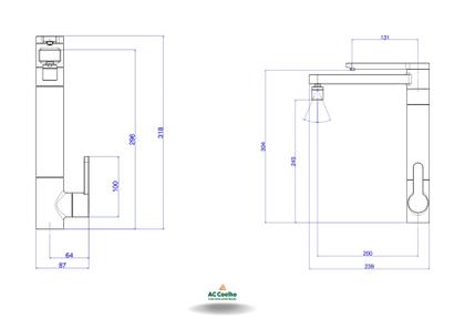 Imagem de Torneira De Mesa Com Filtro Para Cozinha Twin Cromado - Deca