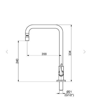 Imagem de Torneira de Mesa para Cozinha Fácil Bica Móvel Cromado - Perflex