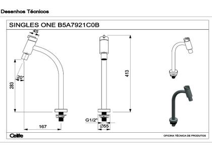 Imagem de Torneira De Mesa Para Cozinha Singles One Cromado Roca B5A7921C0B