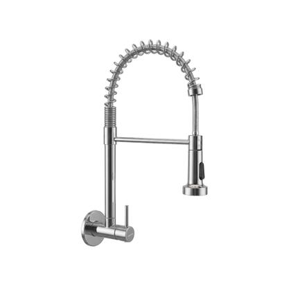 Imagem de Torneira de Parede Gourmet para Cozinha Pulverizador Flexível Aço Inoxidável 304 Prata Brinovar