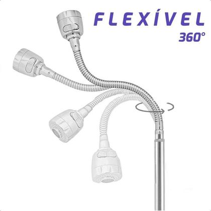 Imagem de Torneira de Parede para Cozinha com Filtro Dazie Metais Gourmet Flexível 360 2 Modos de Jato com 2 Refis Extra