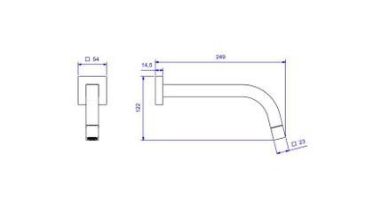 Imagem de Torneira de Parede para Lavatório Tube Black Matte - Deca