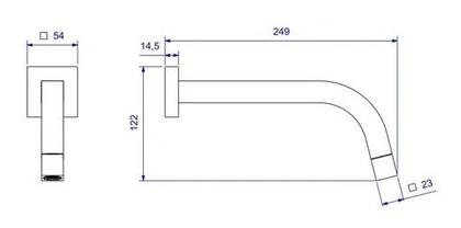 Imagem de Torneira De Parede Tube Black Matte 1178.BL.TUB.MT Deca para Lavatório Fria
