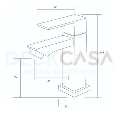Imagem de Torneira De Pia Banheiro Lavabo Luxo Metal Preta Black