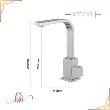 Imagem de Torneira De Pia Para Banheiro Quadrit Cromada Bica Móvel