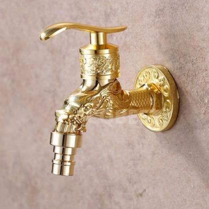 Imagem de Torneira Dourada Dragão Retro Lavanderia Rústica Jardim