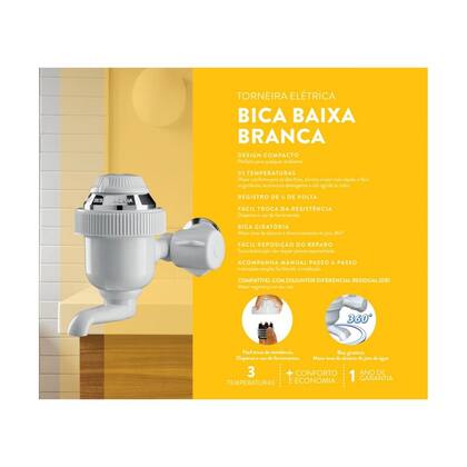 Imagem de Torneira Elétrica 4.400w 3 Temp Bica Baixa Bca 220V Sintex