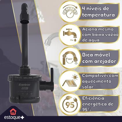 Imagem de Torneira Elétrica de Parede Para Cozinha Enerbras 4T 127v e 220v