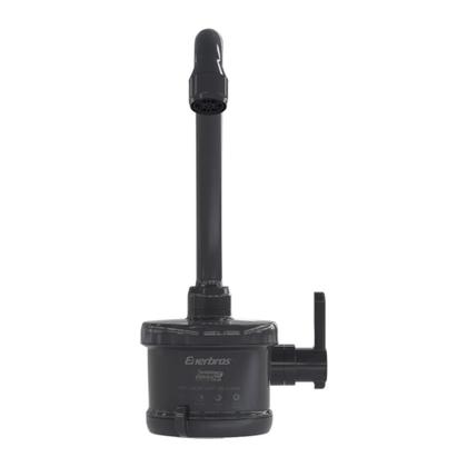 Imagem de Torneira Elétrica Enerbras Plus Preta 5500W 220v 4T Acetinado Instalação Parede Brinde Kit de Instalação