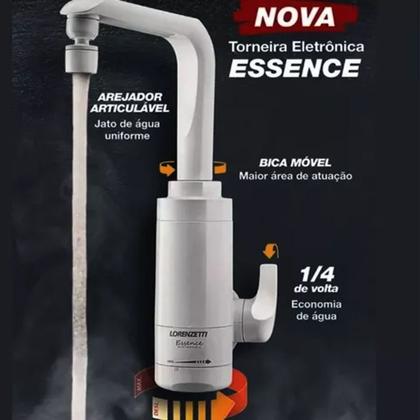 Imagem de Torneira Elétrica Essence Parede 5500w 220v - Lorenzetti Branca