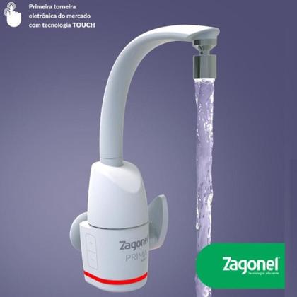 Imagem de Torneira Elétrica Mesa Parede Prima Touch Zagonel - Branco