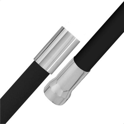 Imagem de Torneira Emborrachada Preta Black Bica Flexível 360 Inox Cozinha Parede Pia