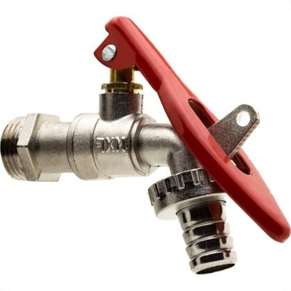 Imagem de Torneira Esfera Brazhu Jardim Para Cadeado Zamac 3/4 8047