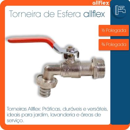 Imagem de Torneira Esfera Jardim Allflex 3/4 Polegada