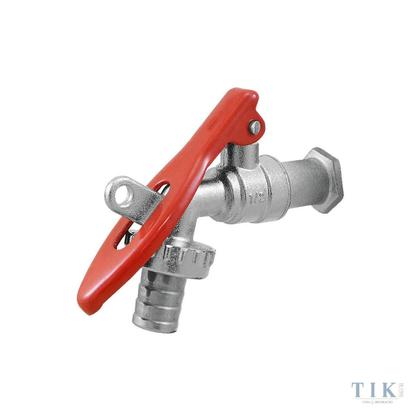 Imagem de Torneira Esfera Jardim Cadeado Com Bico Uso Geral 1/2